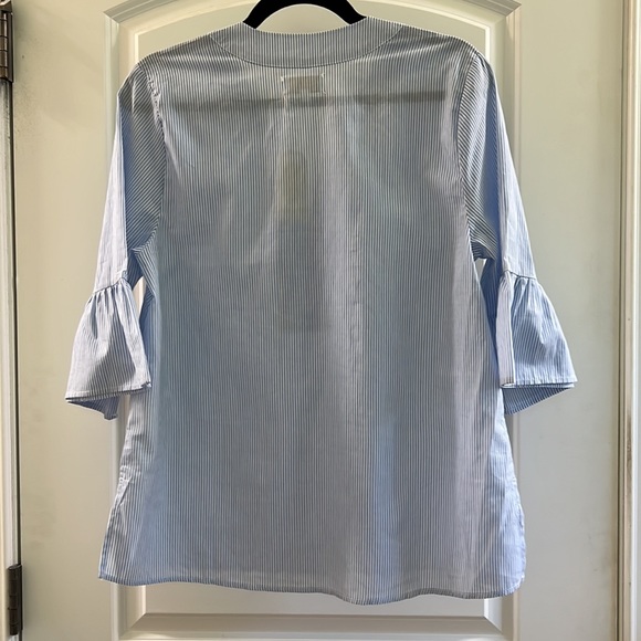 Mudpie striped blouse blue and white - Picture 2 of 5